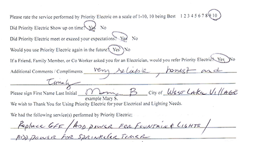 Priority Electric Review